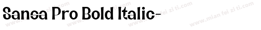 Sansa Pro Bold Italic字体转换